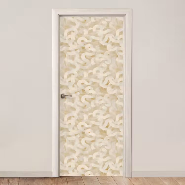 Deursticker - Abstract - Lijnen - Beige — 1