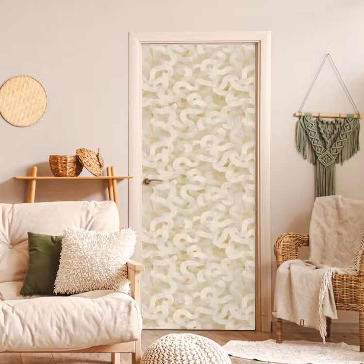 Deursticker - Abstract - Lijnen - Beige — 4
