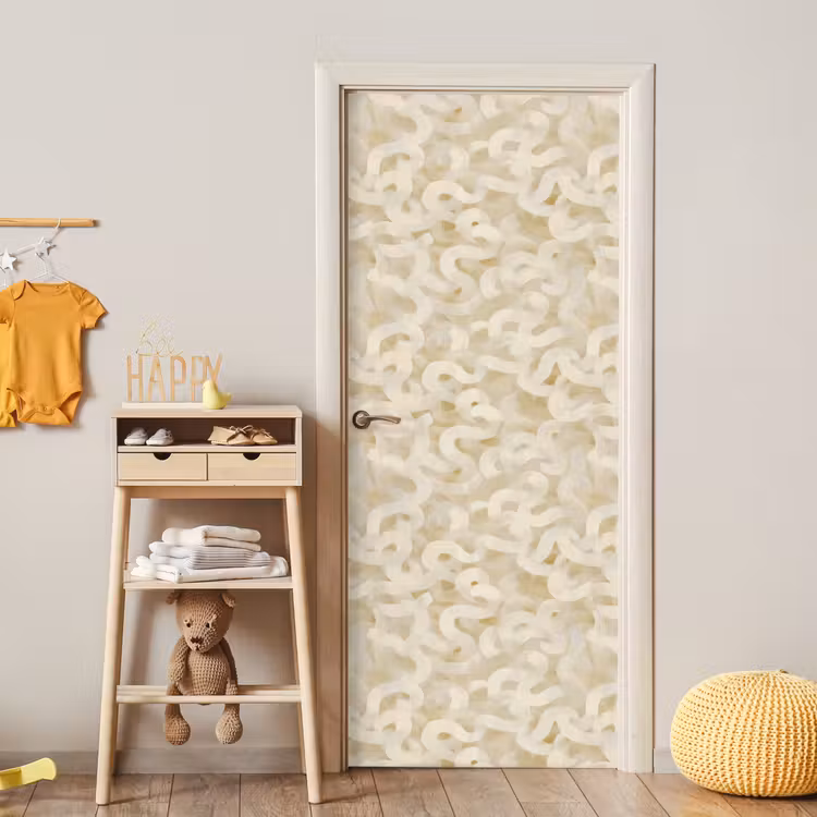 Deursticker - Abstract - Lijnen - Beige — 6