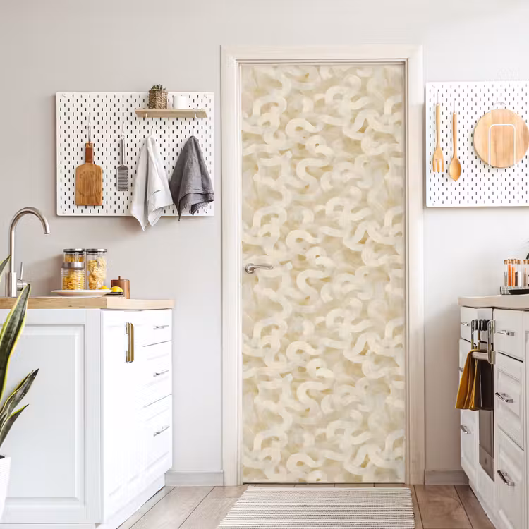 Deursticker - Abstract - Lijnen - Beige — 7