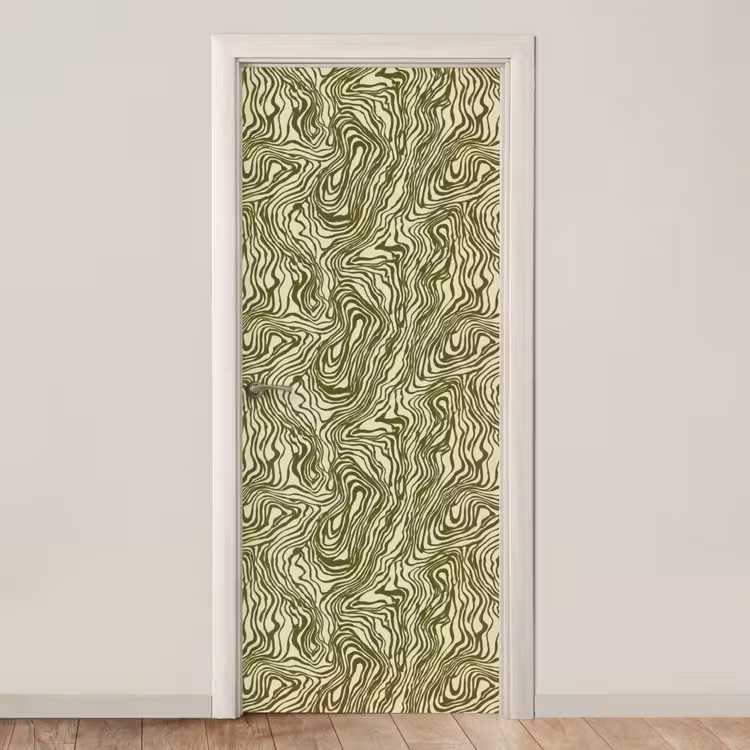 Deursticker - Abstract - Marmer - Groen — 1
