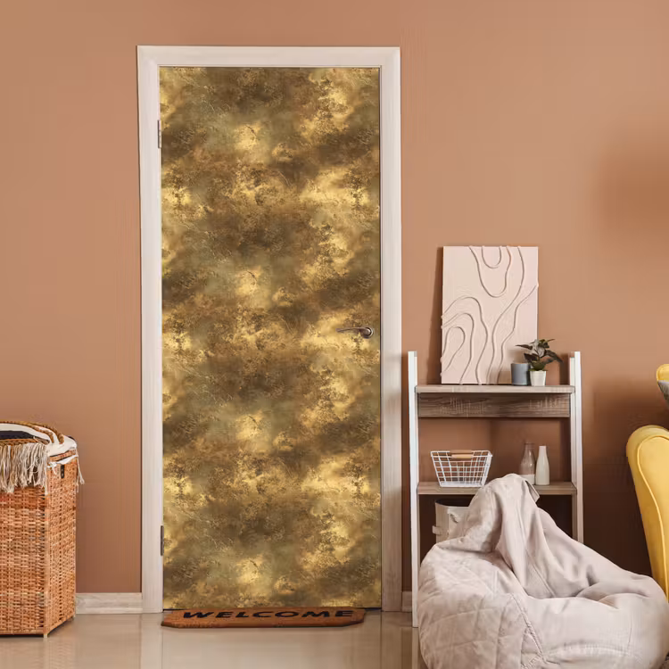 Deursticker - Antiek - Metaallook - Goud — 2