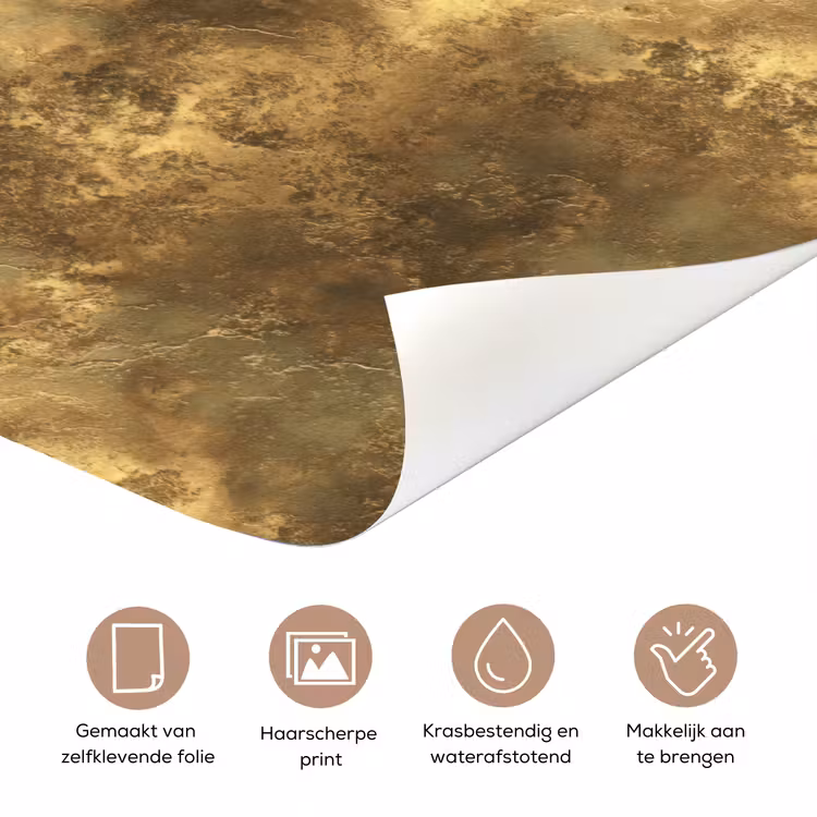 Deursticker - Antiek - Metaallook - Goud — 3