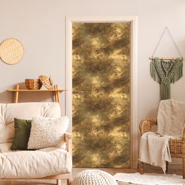 Deursticker - Antiek - Metaallook - Goud — 4