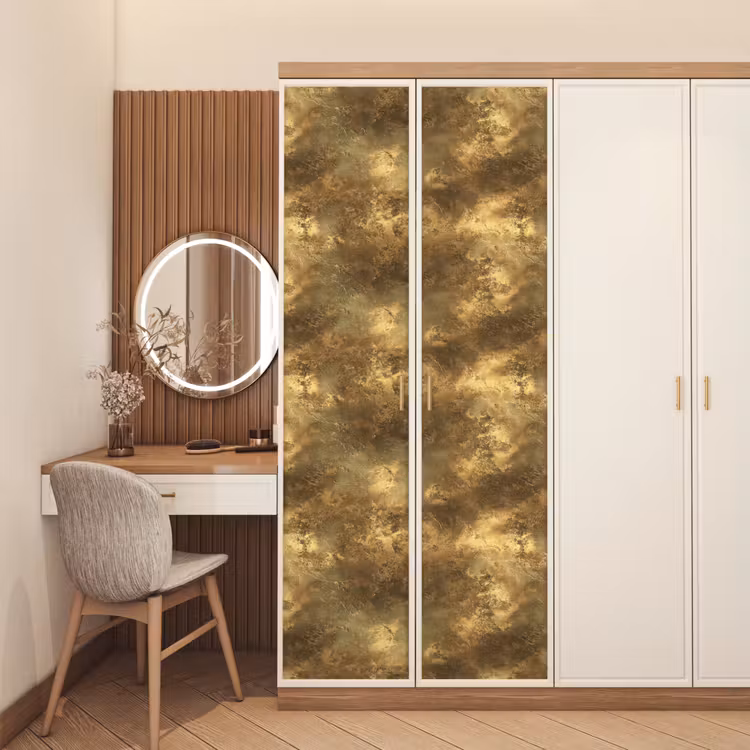 Deursticker - Antiek - Metaallook - Goud — 5