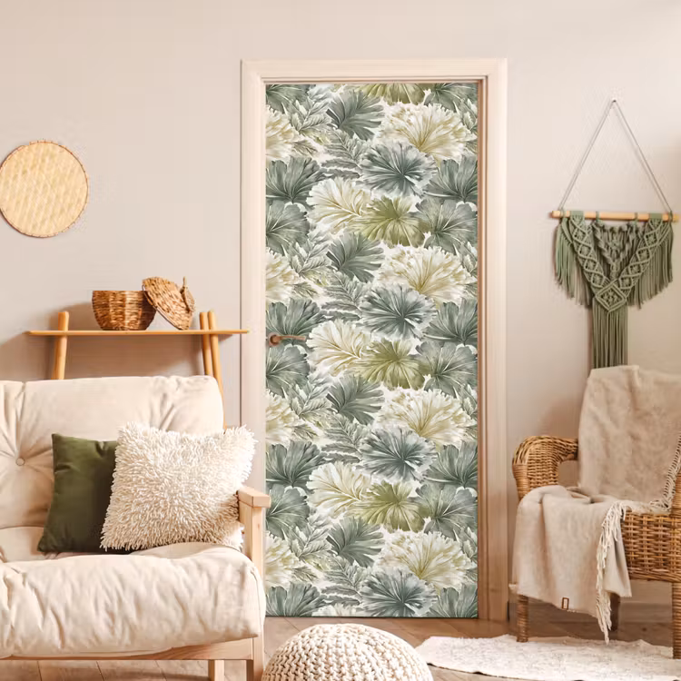 Deursticker - Bladeren - Botanisch - Groen — 4