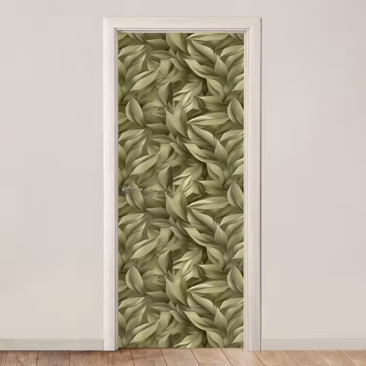 Deursticker - Bladeren - Modern - Groen — 1
