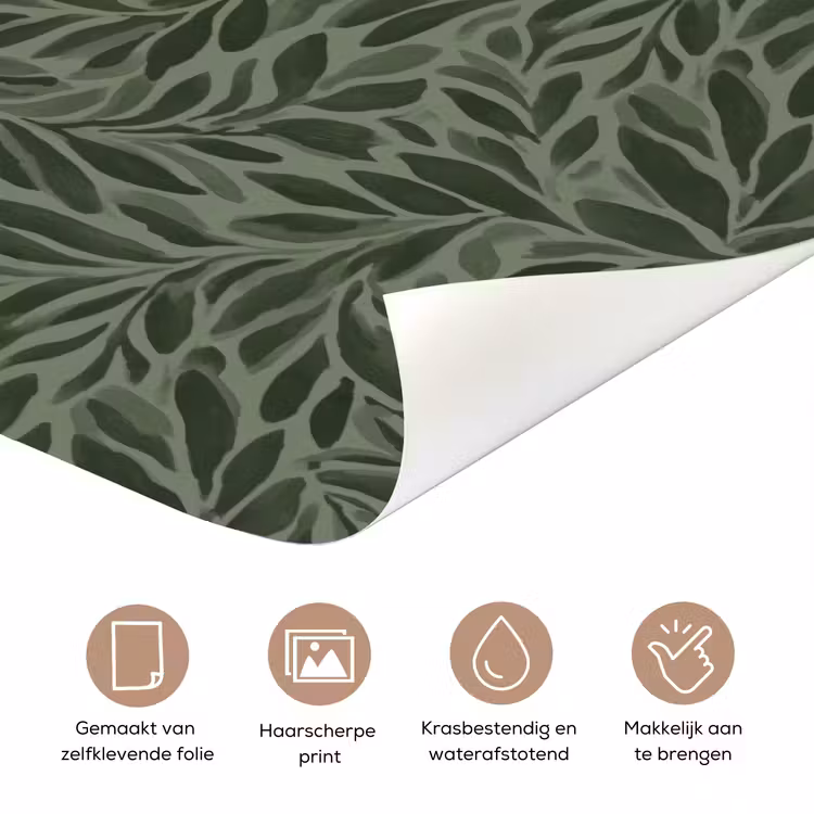 Deursticker - Bladeren - Organisch - Groen — 3