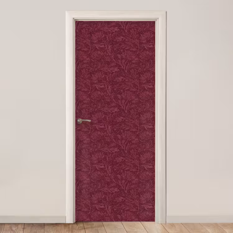 Deursticker - Bladeren - Patroon - Paars — 1