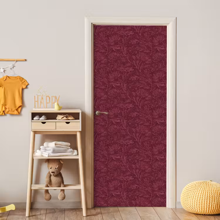 Deursticker - Bladeren - Patroon - Paars — 6