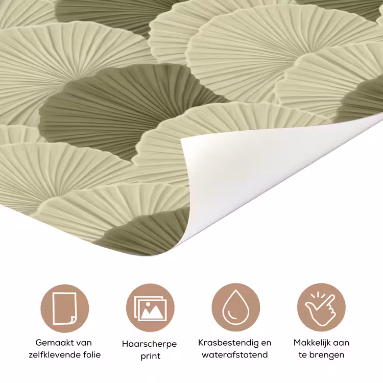 Deursticker - Bladeren - Structuur - Groen — 3