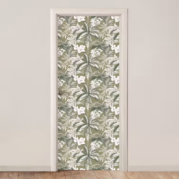 Deursticker - Botanisch - Bloemen - Groen — 1