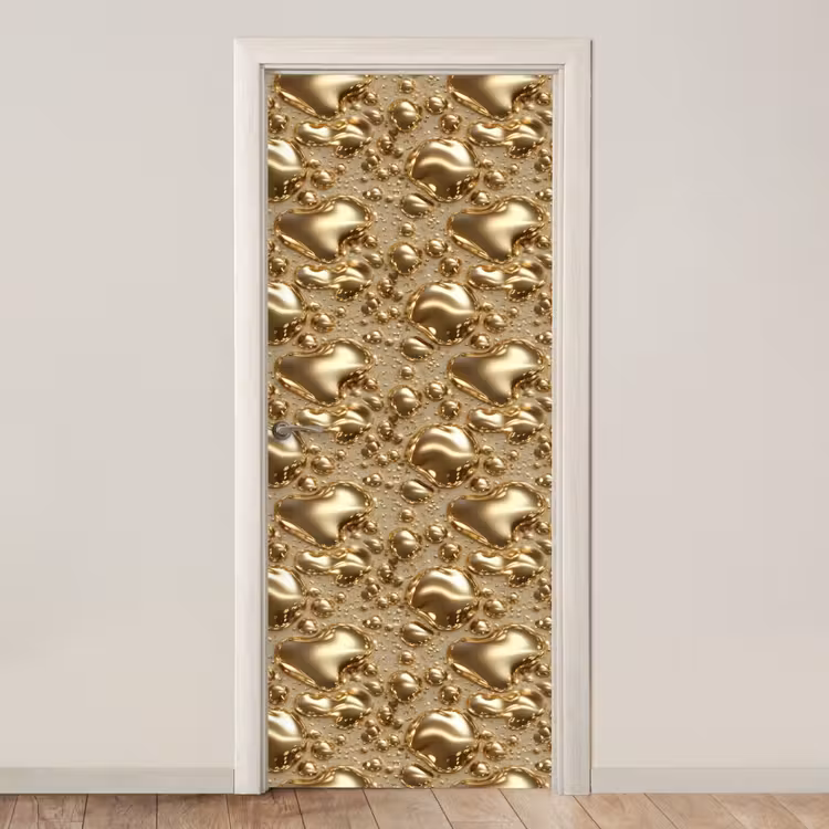 Deursticker - Druppels - Organisch - Goud — 1