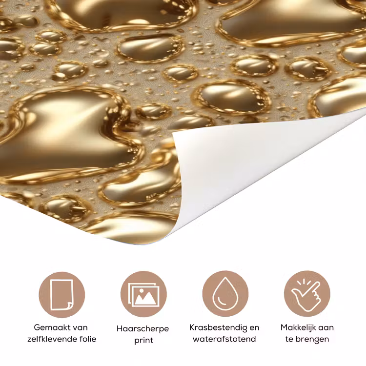 Deursticker - Druppels - Organisch - Goud — 3