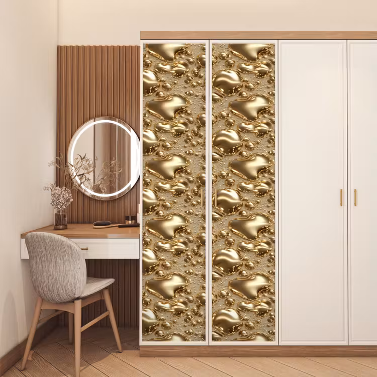 Deursticker - Druppels - Organisch - Goud — 5