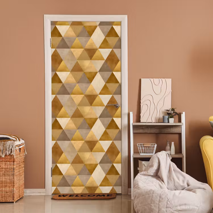 Deursticker - Geometrisch - Driehoek - Goud — 2