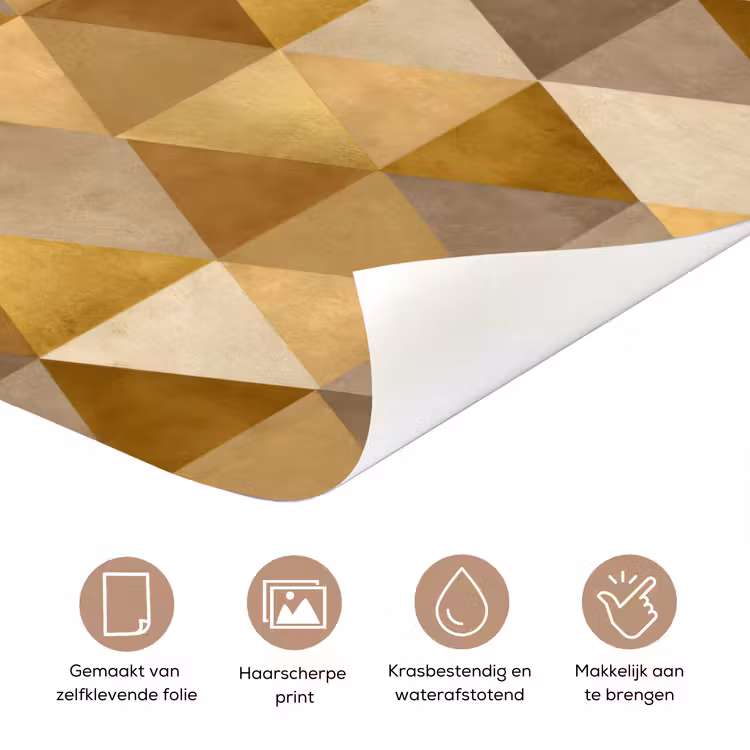 Deursticker - Geometrisch - Driehoek - Goud — 3