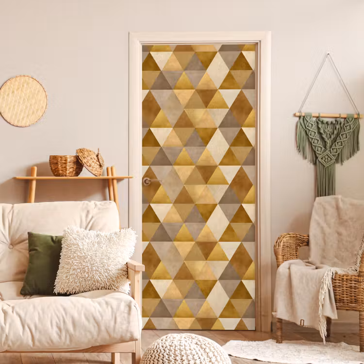 Deursticker - Geometrisch - Driehoek - Goud — 4