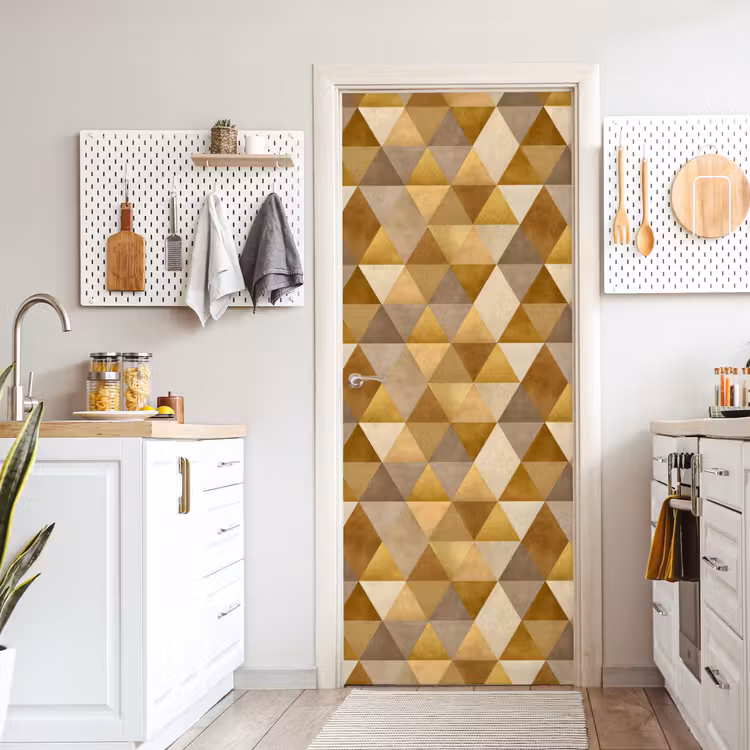 Deursticker - Geometrisch - Driehoek - Goud — 7