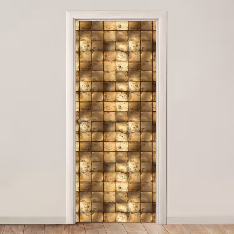 Deursticker - Geometrisch - Tegels - Goud — 1