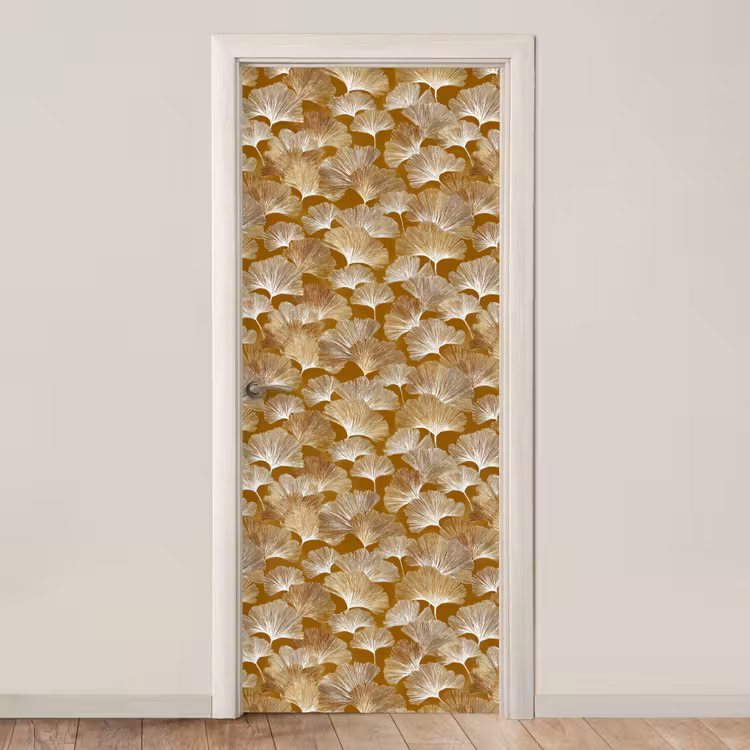 Deursticker - Ginkgo - Bladeren - Goud — 1