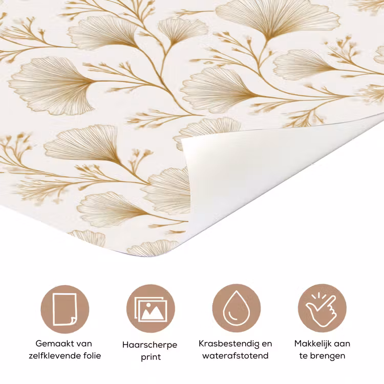 Deursticker - Ginkgo - Takken - Goud — 3