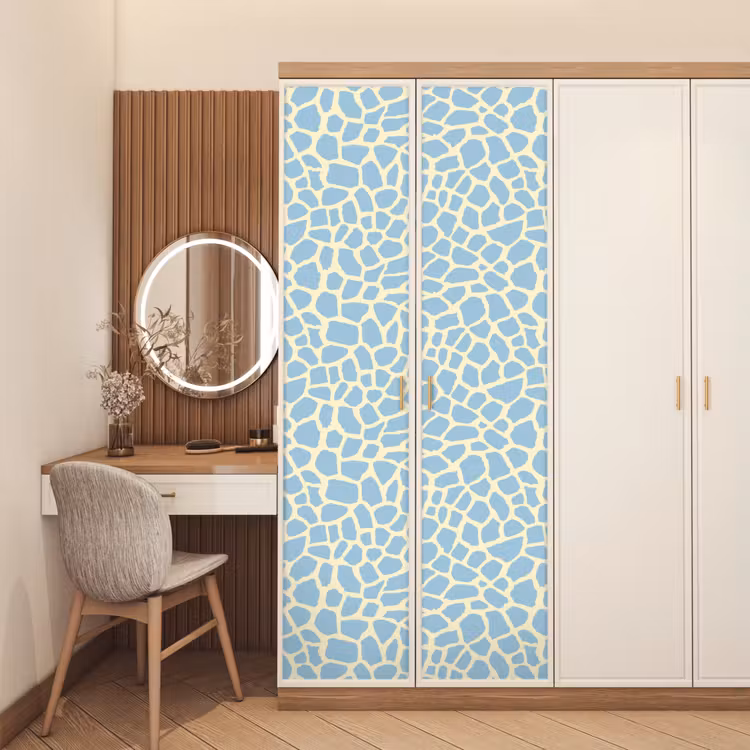 Deursticker - Giraf - Modern - Blauw — 5