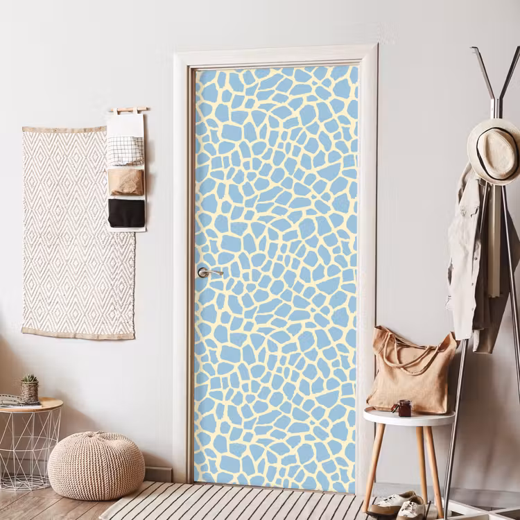 Deursticker - Giraf - Modern - Blauw — 8