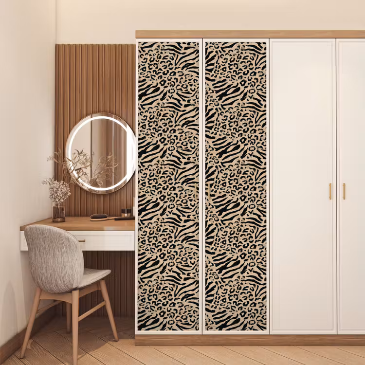 Deursticker - Giraf - Zebra - Motief - Bruin — 5