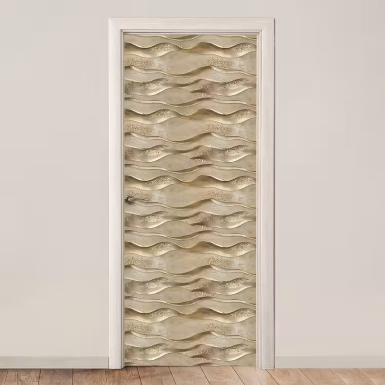 Deursticker - Golven - Patroon - Goud — 1
