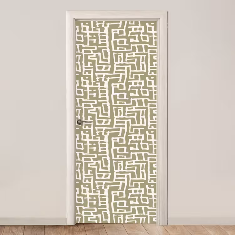 Deursticker - Grafisch - Patroon - Groen — 1
