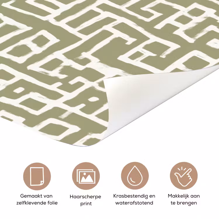 Deursticker - Grafisch - Patroon - Groen — 3