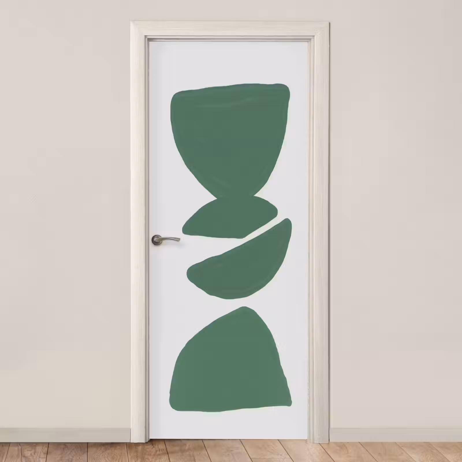 Deursticker - Abstract - Groen - Vormen - Modern — 1
