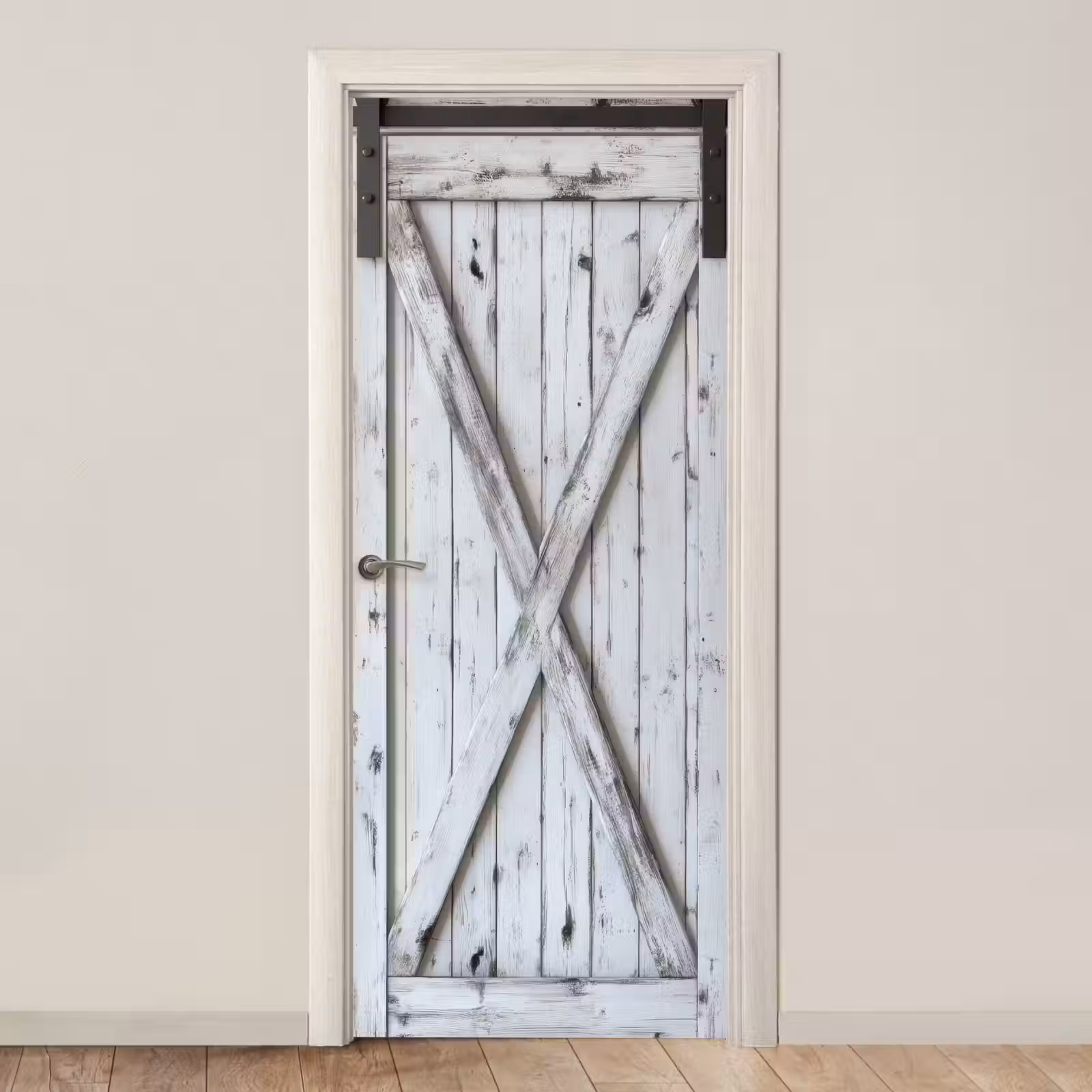 Deursticker - Deur - Wit - Hout — 1