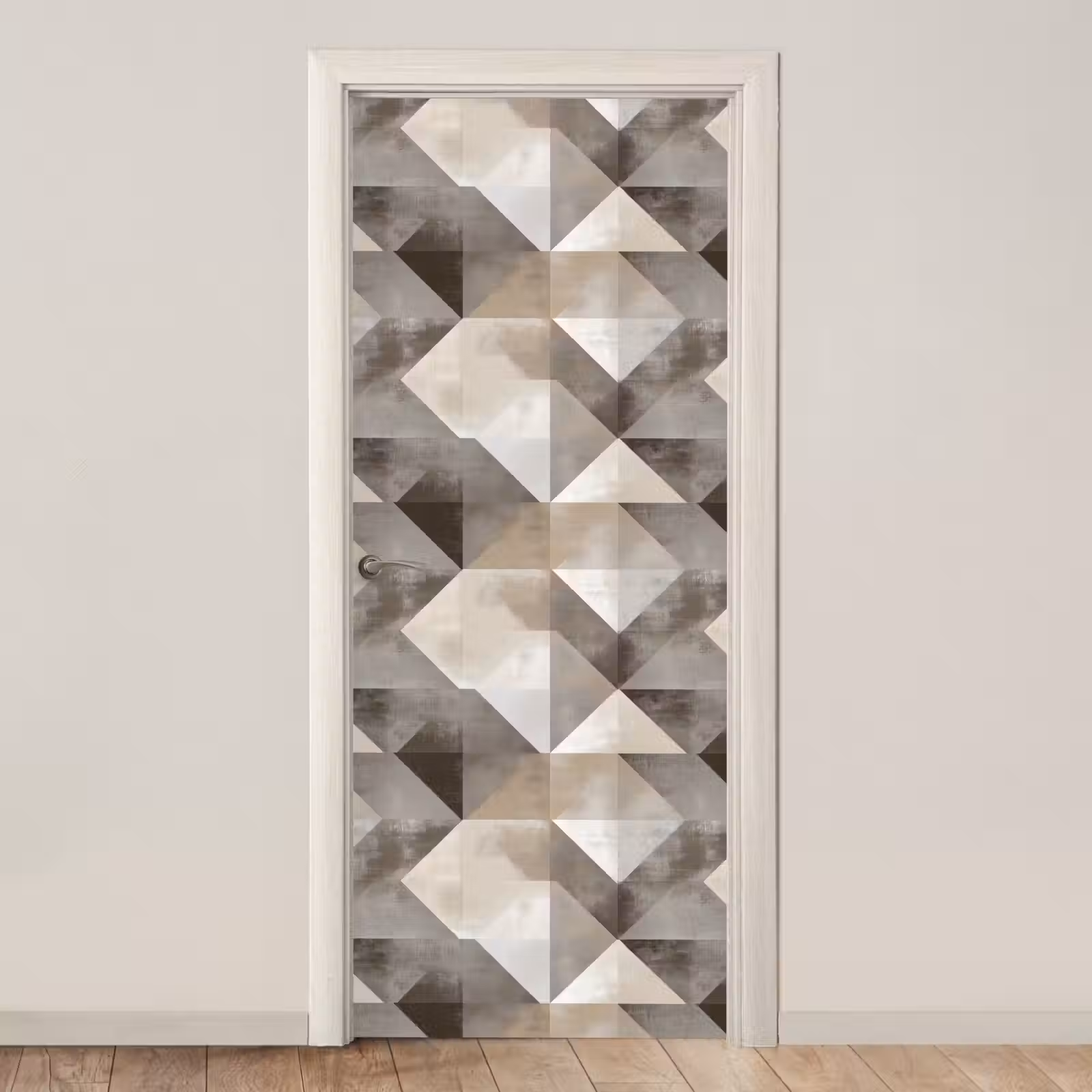 Deursticker - Geometrisch - Motief - Aardetinten — 1