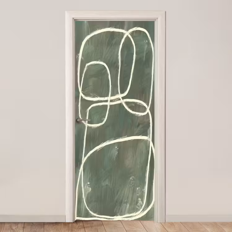 Deursticker - Abstract - Groen - Kunst - Modern — 1