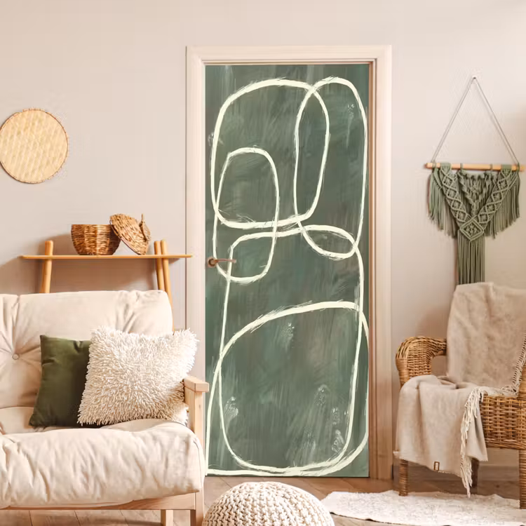 Deursticker - Abstract - Groen - Kunst - Modern — 4
