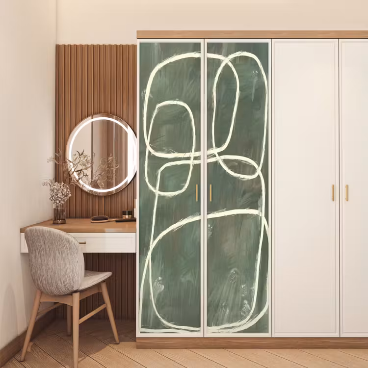 Deursticker - Abstract - Groen - Kunst - Modern — 5
