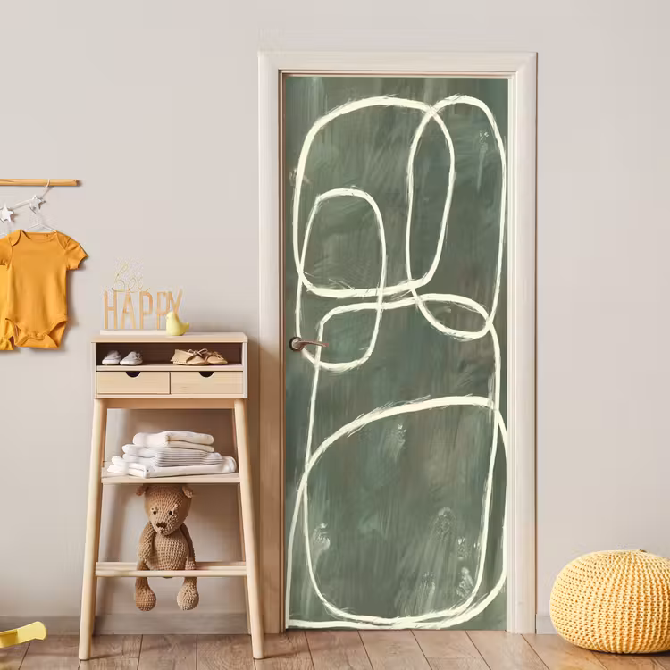 Deursticker - Abstract - Groen - Kunst - Modern — 6