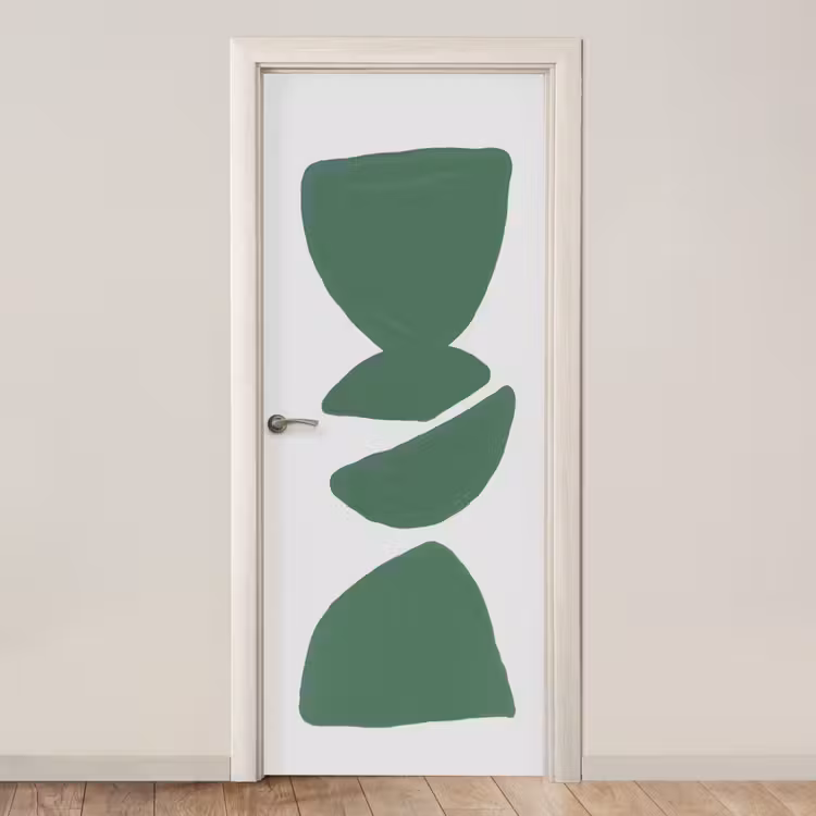 Deursticker - Abstract - Groen - Vormen - Modern — 1