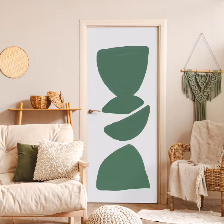 Deursticker - Abstract - Groen - Vormen - Modern — 4