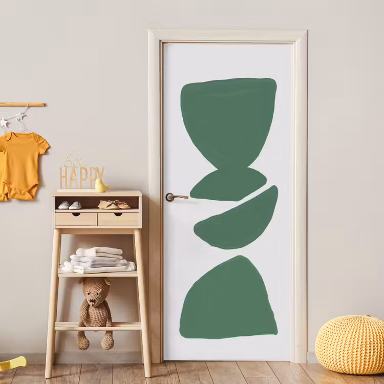 Deursticker - Abstract - Groen - Vormen - Modern — 6