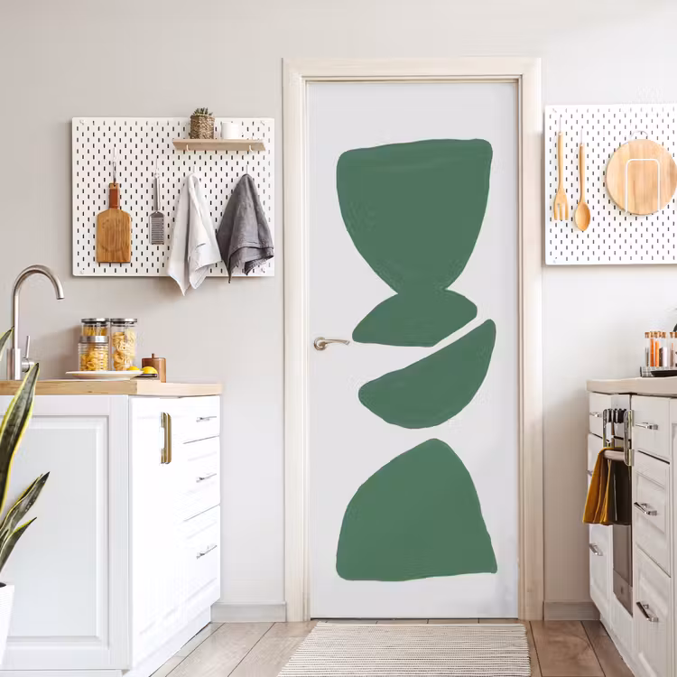 Deursticker - Abstract - Groen - Vormen - Modern — 7