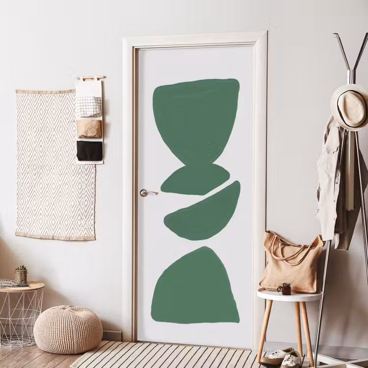 Deursticker - Abstract - Groen - Vormen - Modern — 8