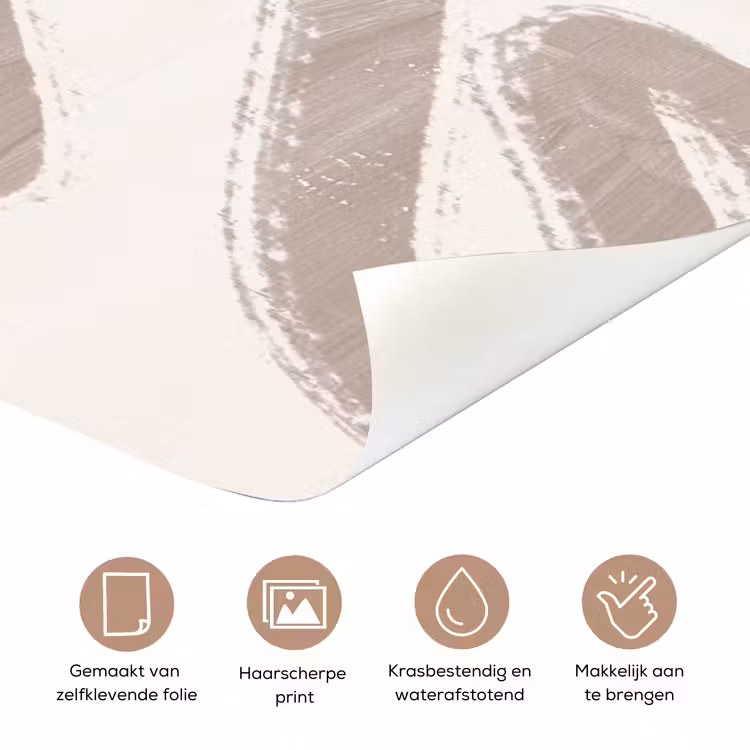 Deursticker - Abstract - Moderne kunst - Beige — 3