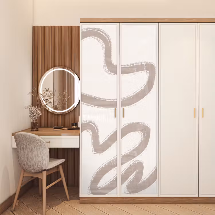 Deursticker - Abstract - Moderne kunst - Beige — 5