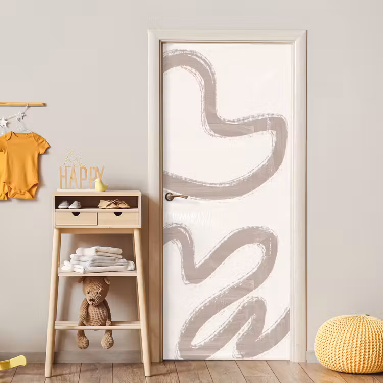 Deursticker - Abstract - Moderne kunst - Beige — 6