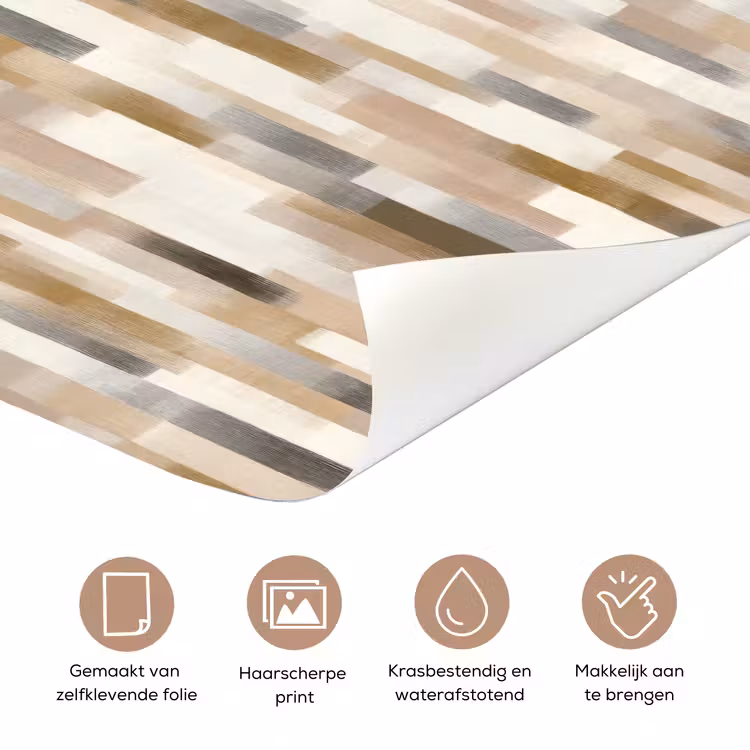 Deursticker - Abstract - Patroon - Kwaststreken — 3