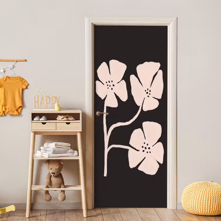Deursticker - Bloemen - Bohemian - Pastel - Kunst — 6