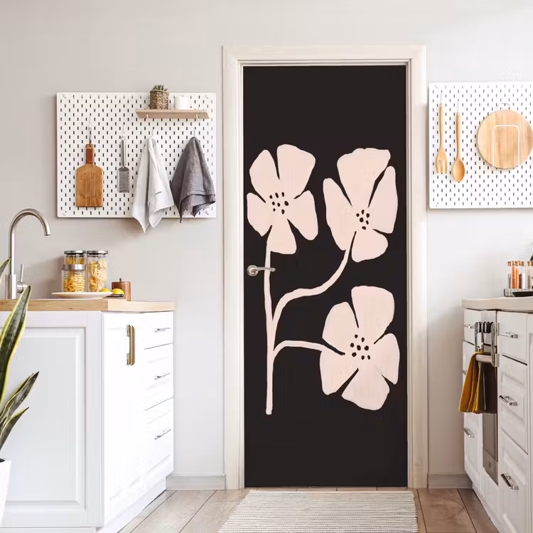 Deursticker - Bloemen - Bohemian - Pastel - Kunst — 7